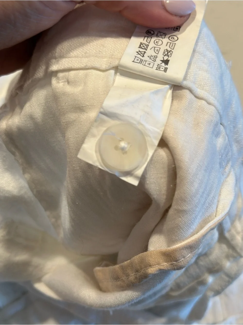 NWT Zara 100% White Linen Pants Size Small Beach Casual Summer Trendy Viral